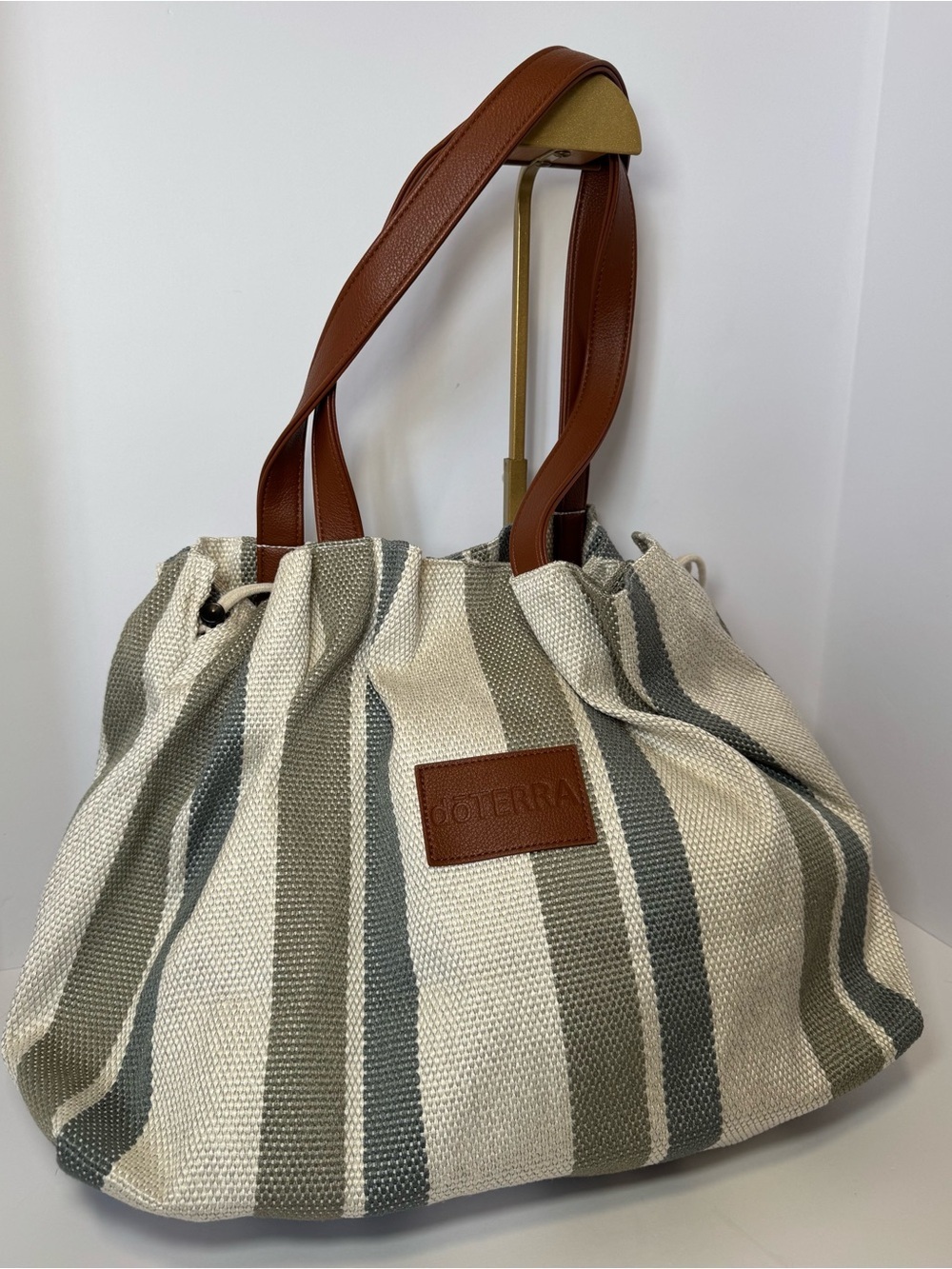 dōTERRA Healing Hands Striped Cinch Tote Bag